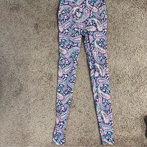 K-Deer Size Large Summer Of Love Bright Colorful Full-Length Paisley Leggings